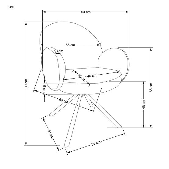 K498 židle cappuccino (1p=2ks)