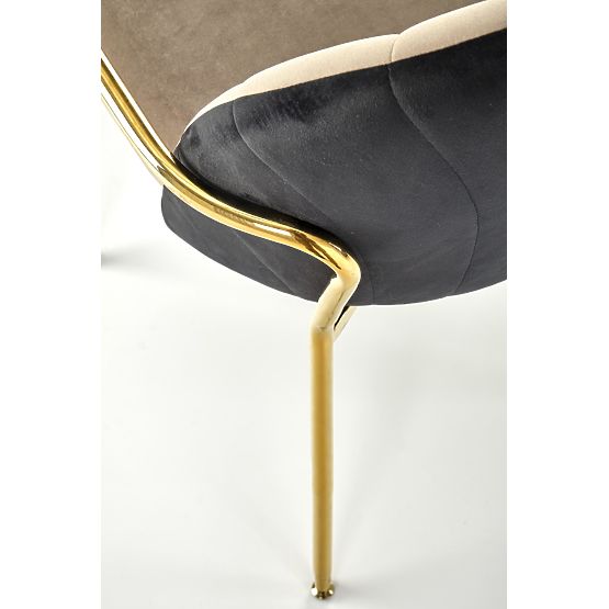 K500 židle béžová / černá (1p=2 ks)