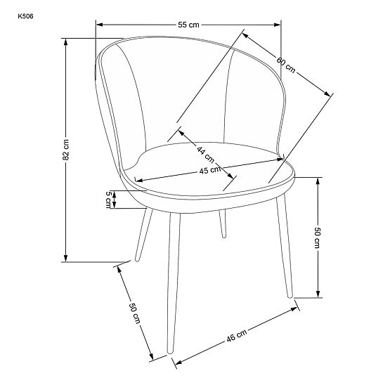 K506 židle vícebarevná (1p=2ks)