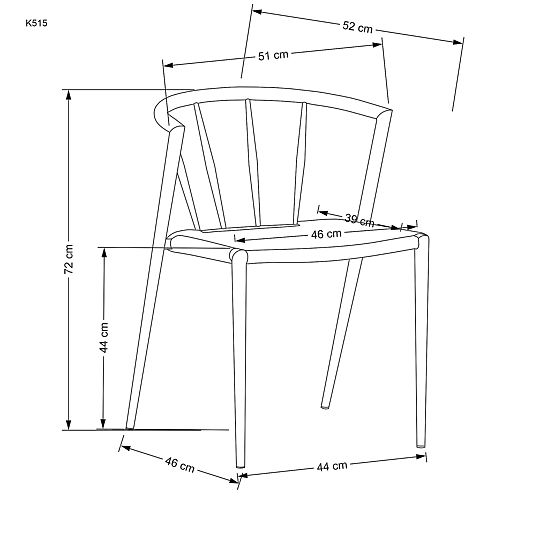 K515 židle přírodní 