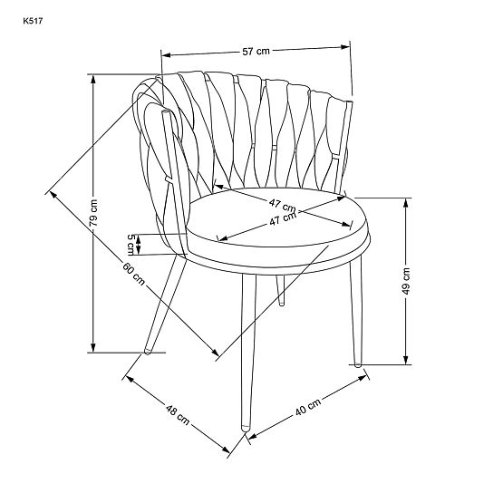 K517 židle tmavě zelená / zlatá (1p=2ks)