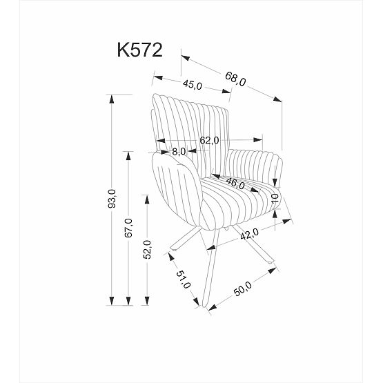 K572 krémová židle (1p=2ks)