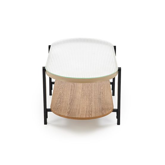 KAMALA konferenční stolek, přírodní / černý (1p=1ks)