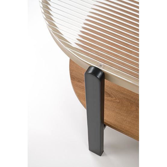 KAMALA konferenční stolek, přírodní / černý (1p=1ks)