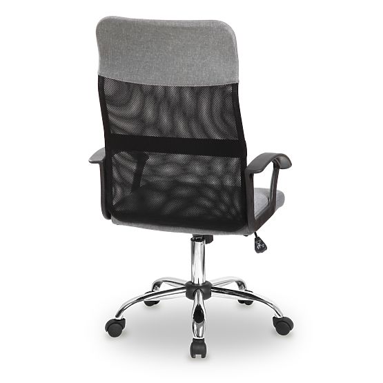 Kancelářská otočná židle s síťovaným opěradlem šedá