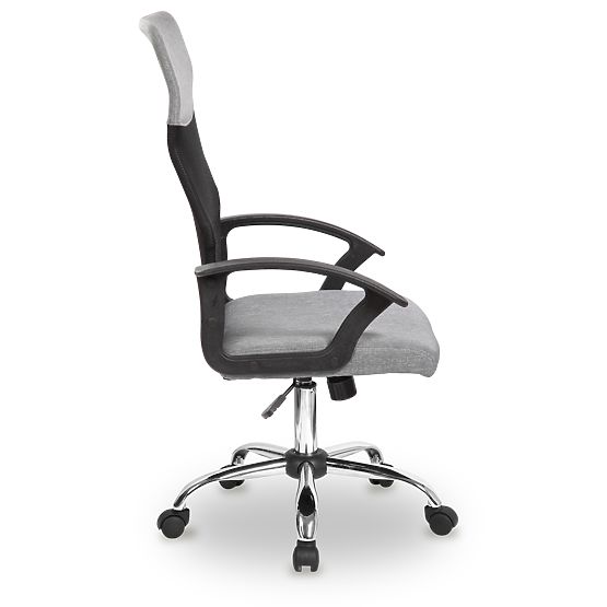 Kancelářská otočná židle s síťovaným opěradlem šedá