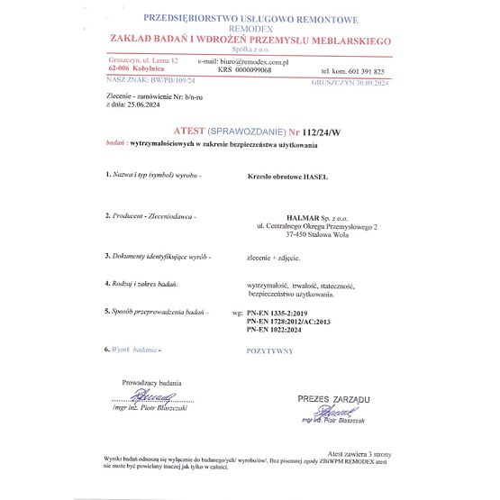 Kancelářská židle HASEL - černošedá