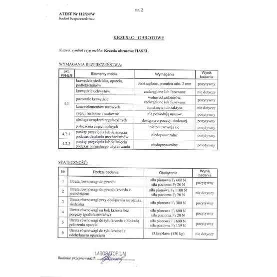 Kancelářská židle HASEL - černošedá