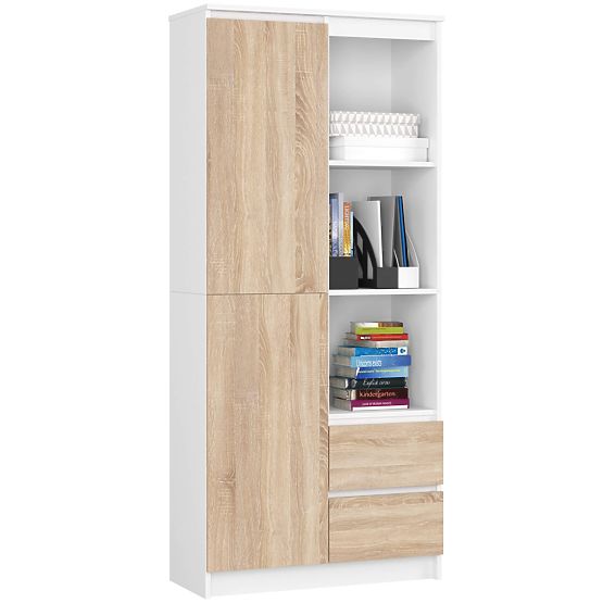 KANCELÁŘSKÝ REGÁL R 80 cm CLP R11 PK BÍLÝ / SONOMA