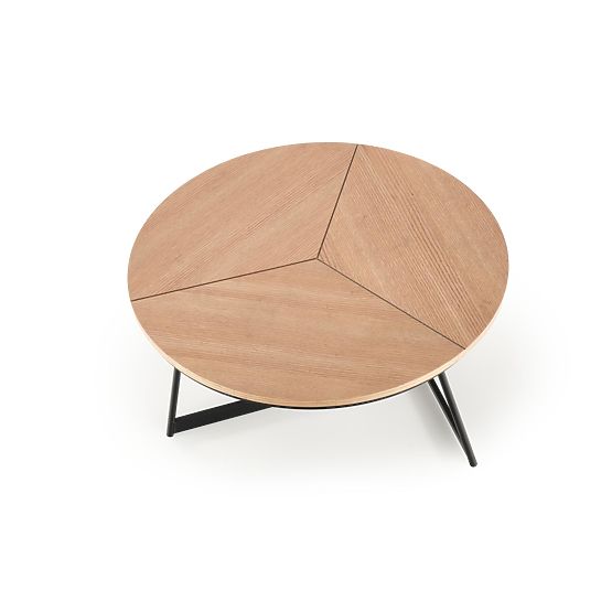 KARIDA konferenční stolek přírodní dub/černý (1p=1ks)