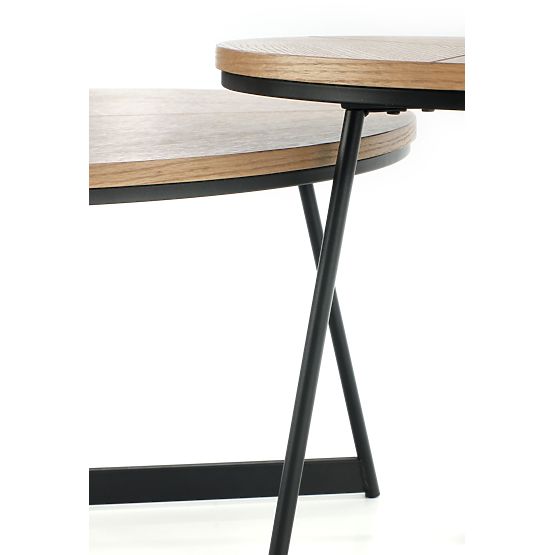 KARIDA-S konferenční stolek dub přírodní/černý (1p=1ks)