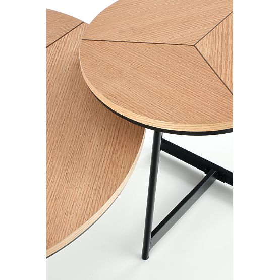 KARIDA-S konferenční stolek dub přírodní/černý (1p=1ks)