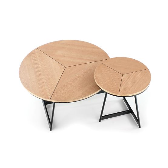 KARIDA-S konferenční stolek dub přírodní/černý (1p=1ks)