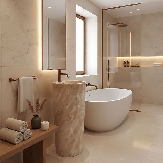 Keramické Volně Stojící Umyvadlo Blanka Savana Matt