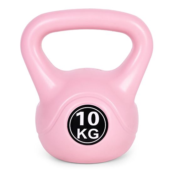 Kettlebell činka 10 kg na cvičení růžová ModernHome