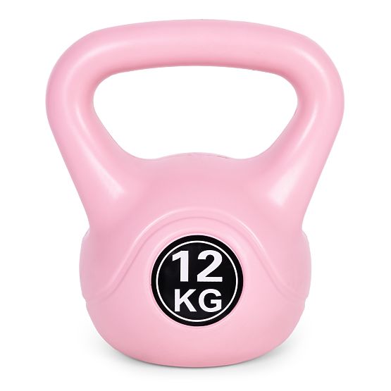 Kettlebell činka 12 kg pro cvičení růžová ModernHome