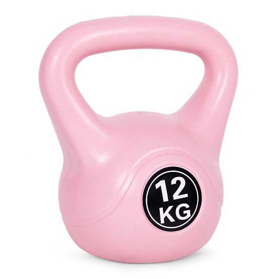 Kettlebell činka 12 kg pro cvičení růžová ModernHome