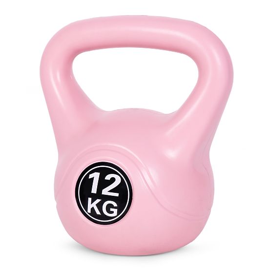 Kettlebell činka 12 kg pro cvičení růžová ModernHome