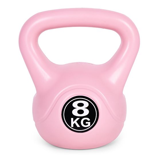 Kettlebell činka 8 kg pro cvičení růžová ModernHome