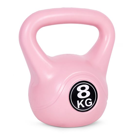 Kettlebell činka 8 kg pro cvičení růžová ModernHome
