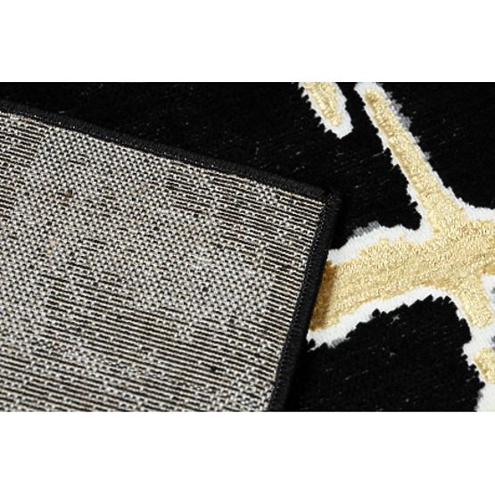 Koberec ALLURE 1967 Mramor - Strukturální, stylový, glamour černá / zlato