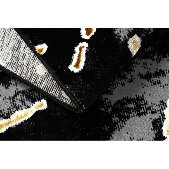 Koberec ALLURE 1967 Mramor - Strukturální, stylový, glamour černá / zlato