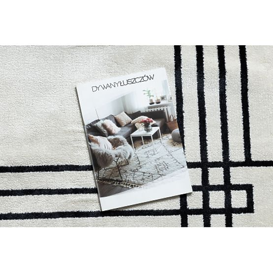 Koberec AMOUR 53096C krémová - Rám, linky moderní, elegantní