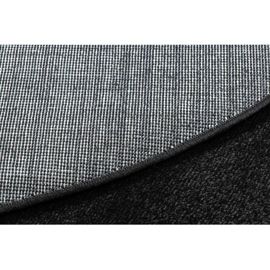 Koberec kulatý SOFTY  Jednotný, Jednobarevný, černý