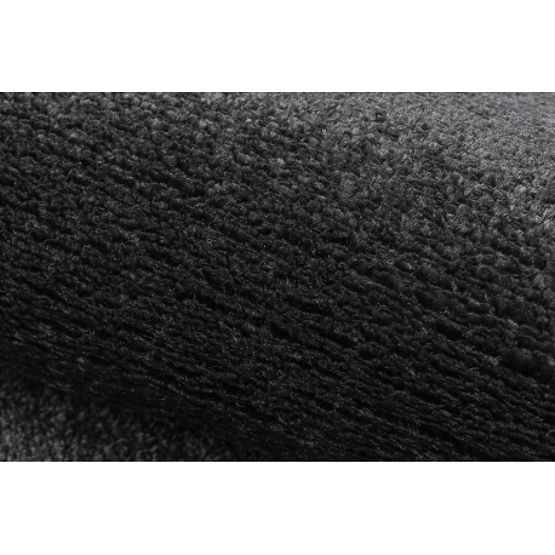 Koberec kulatý SOFTY  Jednotný, Jednobarevný, černý
