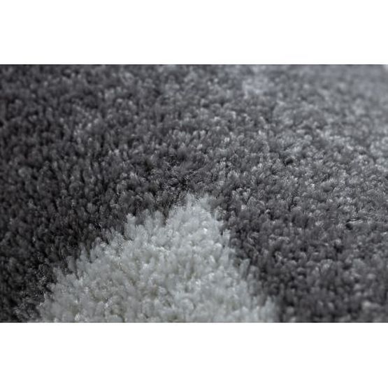 Koberec SKETCH - F730 vzor Marocký jetel, Mříž šedá /bílá