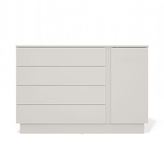 Komoda AMBER 1D4S Skříňka 1 Dveře 4 Zásuvky Do Ložnice Obývacího Pokoje KAŠMÍR Béžová