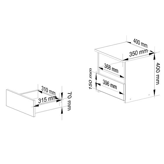 KOMODA CL1 PK BÍLÁ / DUB SONOMA