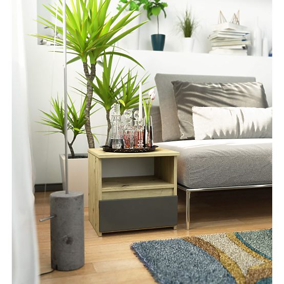 KOMODA CL1 PK DUB ARTISAN / ŠEDÁ