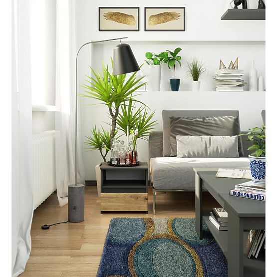 KOMODA CL1 PK GRAFIT ŠEDÁ / DUB ARTISAN