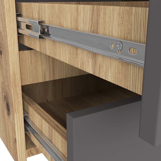 KOMODA CL100 6SZ PK DUB ARTISAN / ŠEDÁ