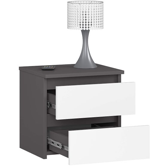 KOMODA CL2 2SZ CLP PK GRAFIT ŠEDÁ / BÍLÁ