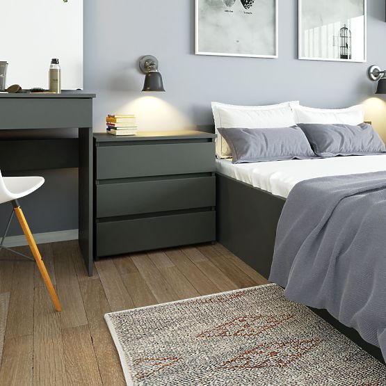 KOMODA CL3 3SZ CLP PK GRAFIT ŠEDÁ