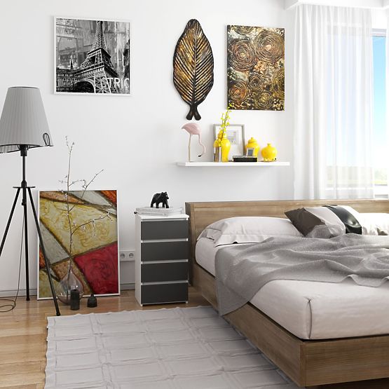 KOMODA CL4 PK BÍLÁ / ŠEDÁ