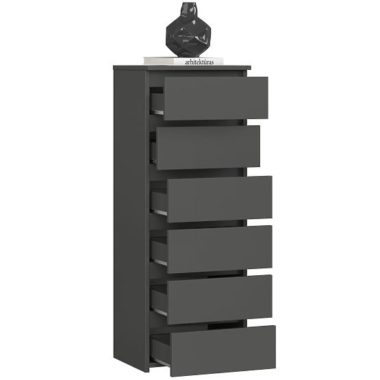 KOMODA CL6 GRAFIT ŠEDÁ