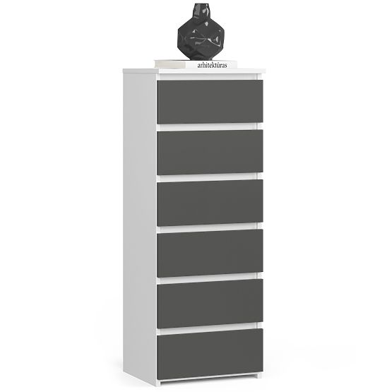 KOMODA CL6 PK BÍLÁ / ŠEDÁ