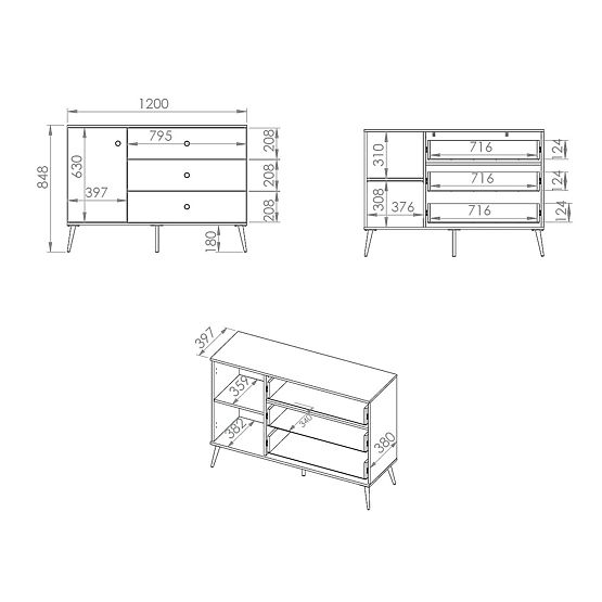 Komoda Forest menší - zelená