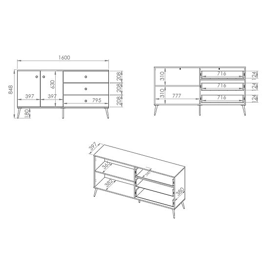 Komoda Forest větší - zelená