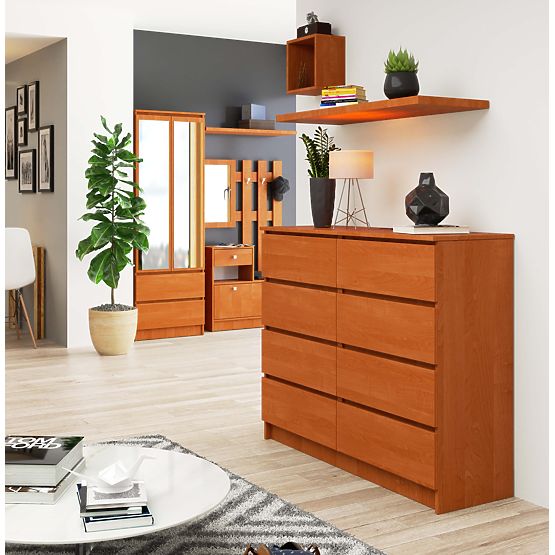 KOMODA K 120 cm 8 ZÁSUVKY PK OLŠE
