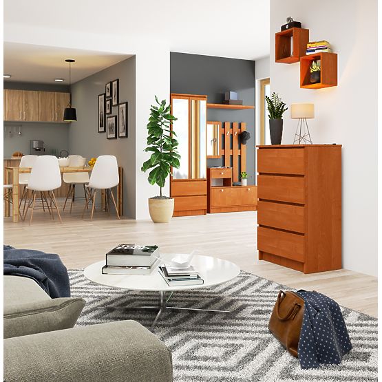 KOMODA K 60 cm 4 ZÁSUVKY PK OLŠE