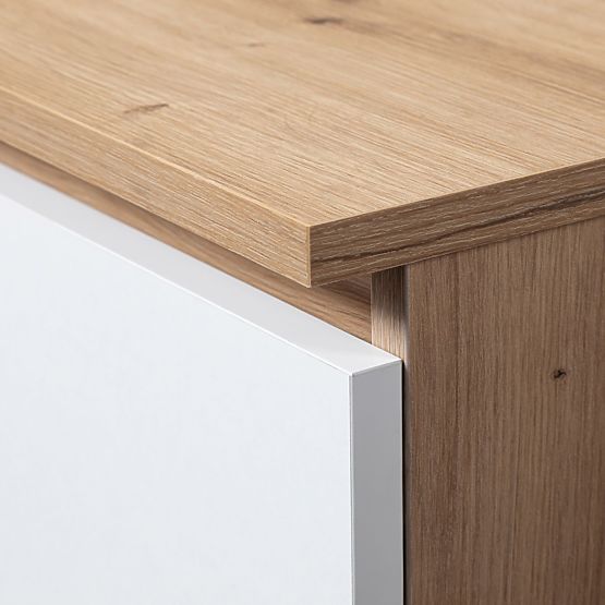 KOMODA K100 2D 3SZ PK DUB ARTISAN / BÍLÁ