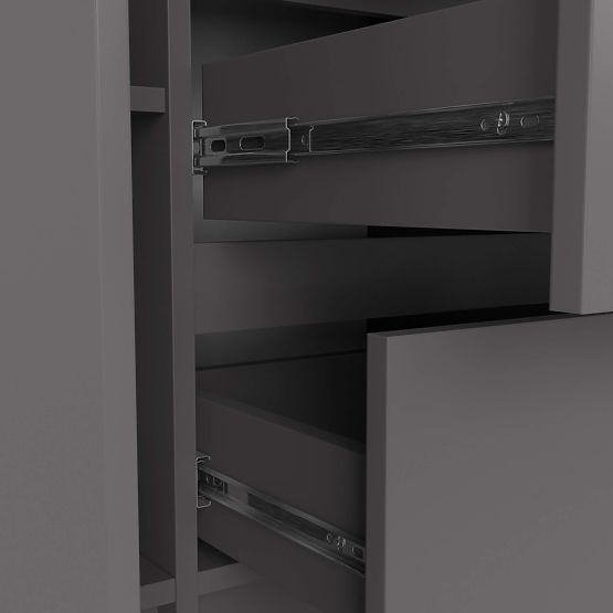 KOMODA K100 2D 3SZ PK GRAFIT ŠEDÁ