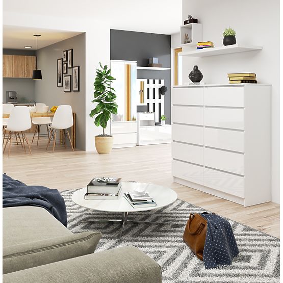 KOMODA K120 10SZ CLP PK BÍLÝ LESK