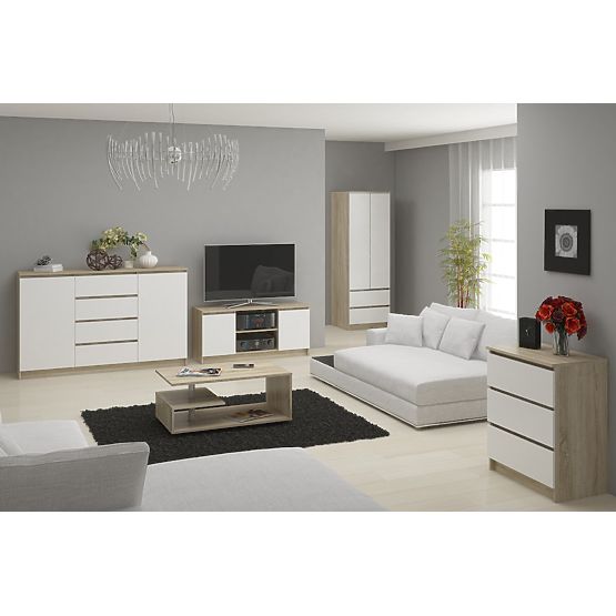 KOMODA K120 10SZ CLP PK DUB SONOMA / BÍLÁ