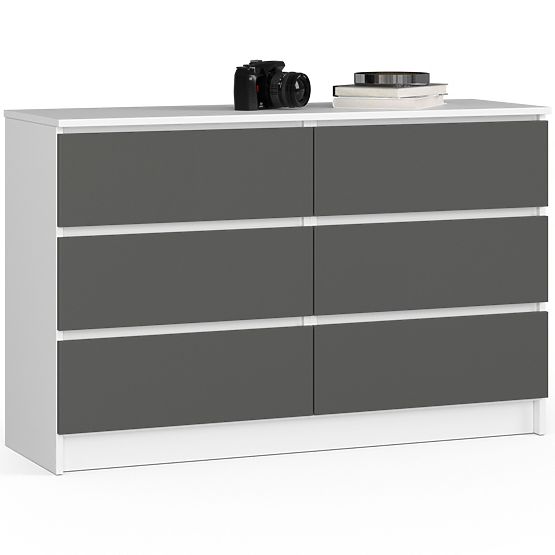 KOMODA K120 6SZ CLP PK BÍLÁ / ŠEDÁ