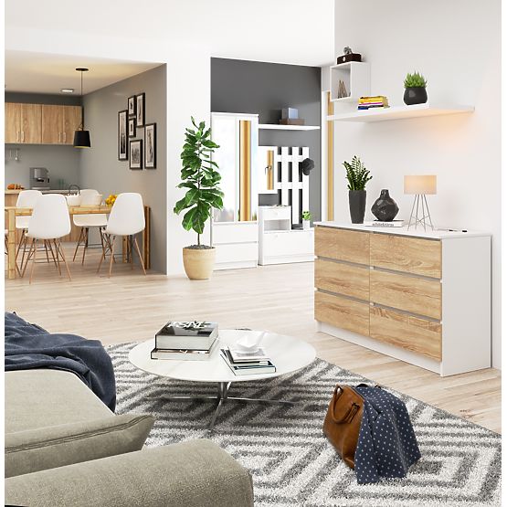 KOMODA K120 6SZ CLP PK BÍLÁ / SONOMA